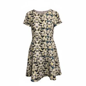 J.Crew Floral Cottagecore Dress | Green Yellow Black | Women’s Size 4
